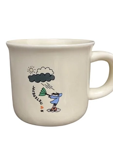 Кружка эмалированная «Погода в Санкт-Петербурге», кремовая, 90 мл