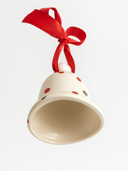 Ёлочная игрушка колокольчик «Конфетти», керамика, фото 2.