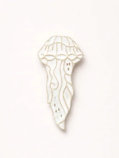 Брошь керамическая ручной работы «Медуза», Partala ceramics