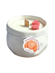 Соевая свеча в гипсовом стакане «Петербургская пекарня», 150 мл