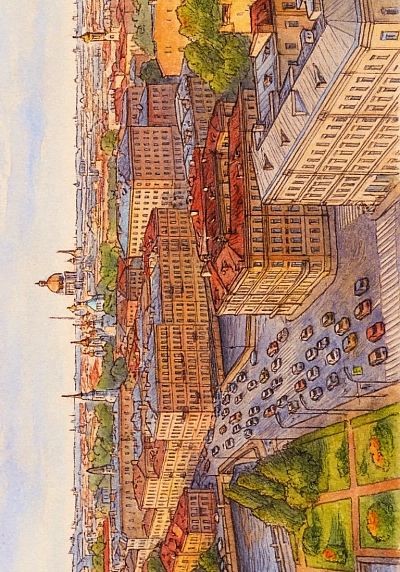 Картхолдер двойной DARI DARI «Панорама Петербурга», экокожа, фото 1.