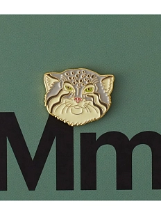 Металлический значок Heart of Moscow «Манул» серия Зоопарк