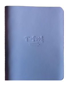 Ежедневник-органайзер в кожаной обложке «T-book», голубой 