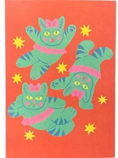 Картхолдер Валя Карнавалова «Котишки», розовый, двусторонний, ПВХ