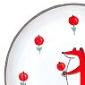 Тарелка ручной работы с бортиком Лис с клюквой, белая, 13 см, превью фото 3