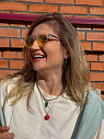 Чокер с подвеской Бур.Мур «Томат», медицинская сталь и стекло, превью фото 6