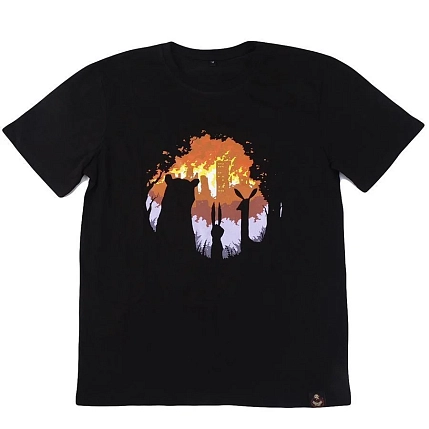 Футболка Barking store «BURN BURN BURN», 2XL муж., фото 1.