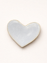 Брошь ручной работы Elizabeth Madar Сердце, серо-голубая, керамика, превью фото 1