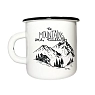 Эмалированная кружка Магтрэп «Mountains are calling», белая, 400 мл, превью фото 1