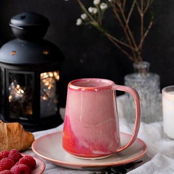 Скандинавская кружка ручной работы VELES «Поцелуй Арвен», фарфор, 350 мл, фото 4.