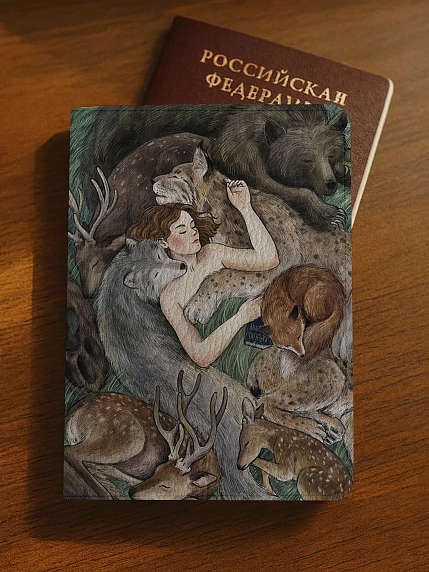 Обложка на паспорт Анна Спешилова «В безопасности», кожзам, фото 3.