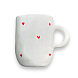 Кружка ручной работы с фигуркой «Лев», с сердечками, полуфарфор, 350 мл, превью фото 2