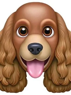 3D Стикер на телефон с собакой, кокер-спаниель, объёмный