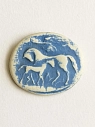 Брошь ручной работы Elizabeth Madar «Лошадь с жеребенком » голубая, керамика, превью фото 1
