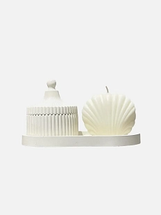 Подарочный набор со шкатулкой и свечой «Ракушка»