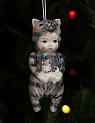Ёлочная игрушка Ким керамика «Малыш в костюме котика», 10 см, фарфор, превью фото 4