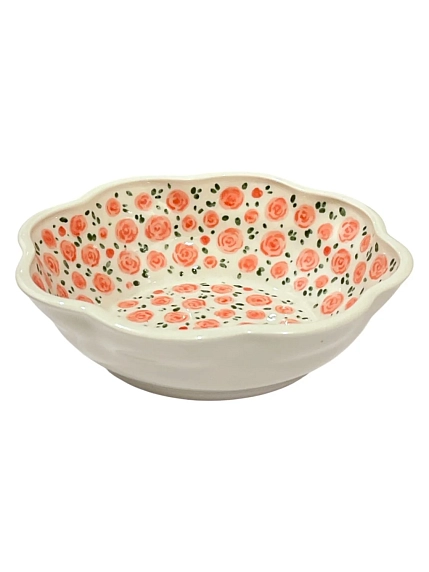 Пиала ручной работы Slowday Ceramics «Розовые бутоны», полуфарфор, 14 см, фото 3.