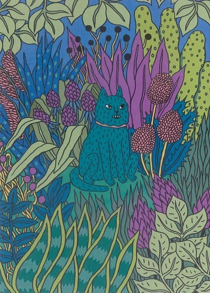 Картхолдер Валя Карнавалова «Кот в лесу», разноцветный, двусторонний, ПВХ, фото 1.