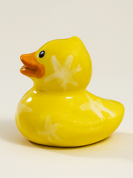 Керамическая фигурка Утёнок в звёздах, 4 см, фото 2.