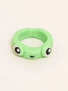 Кольцо Радость Рядом «Лягушонок», полимерная глина, зеленое