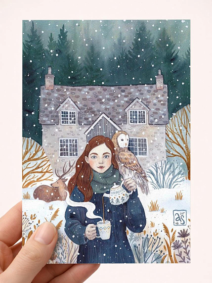 Открытка Анна Спешилова «Время чая», односторонняя, фото 1.