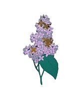 Брошь «Сирень», фиолетовая