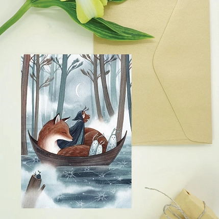 Набор открыток Анна Спешилова «Лесная магия» №2, 3шт., фото 4.