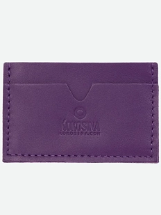 Визитница ручной работы, Kokosina bags, натуральная кожа, фиалковый