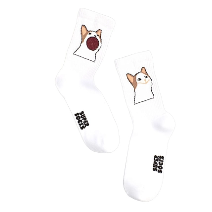 Носки «Кот А», р-р 35-40, белый, фото 2.