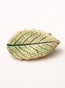 Брошь ручной работы Elizabeth Madar Лист, светло-зелёная, керамика, превью фото 1