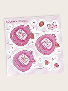 Виниловый стикерпак Лавкот «Тамагочи», 10х10см