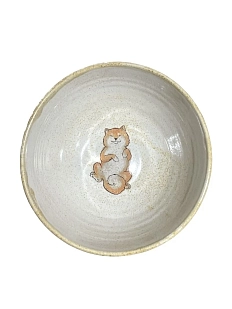 Глубокая тарелка ручной работы Керемет «Сиба-ину», керамика, 15,5 см