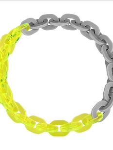 Чокер-цепь Monolama, «Неон - cерый», переработанный пластик