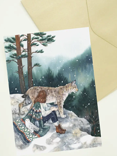 Открытка Анна Спешилова «На скале», односторонняя