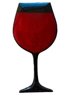 Брошь «Бокал вина»