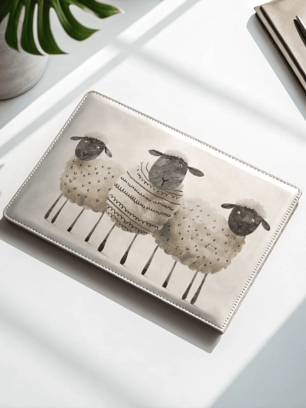 Обложка на студенческий билет DARI DARI «Три барашка», экокожа, фото 2.