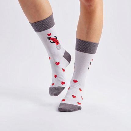 Носки «Буду ждать тебя на Стрелке», р-р 38-41, белые, фото 2.