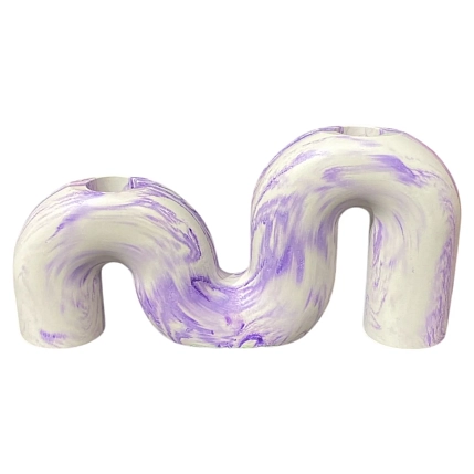 Подсвечник волна, фиолетовый, фото 1.
