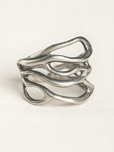 Кольцо из нейзильбера «Блики»