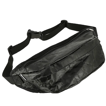 Поясная сумка Ranzel Bags «Baggy Black», тайвек, чёрная, фото 2.