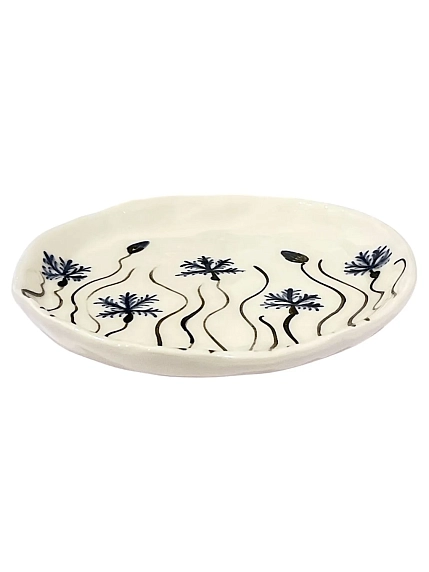 Тарелка ручной работы Татко керамика «Васильки», керамика, 15 см, фото 3.