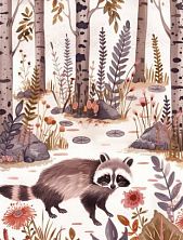 Картхолдер двойной DARI DARI «Енот в лесу», экокожа