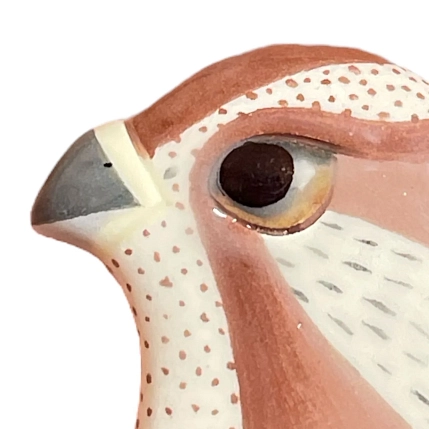 Брошь ручной работы Екатерина Юдо «Сокол», розовый, керамика, фото 4.