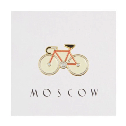 Металлический значок Heart of Moscow «Велосипед красный» серия Москва, фото 1.