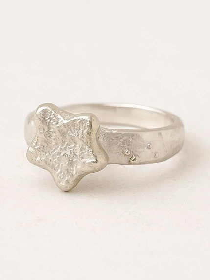 Кольцо ручной работы ПетПоллиПокет Звёздочка, полимерная глина, фото 2.