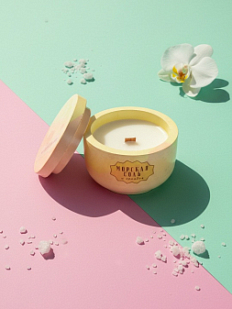 Cвеча «Морская соль», соевый воск, 50 мл