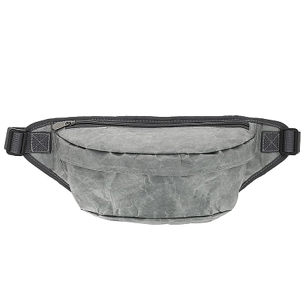 Поясная сумка Ranzel Bags «Baggy Gray», тайвек, серая, фото 1.