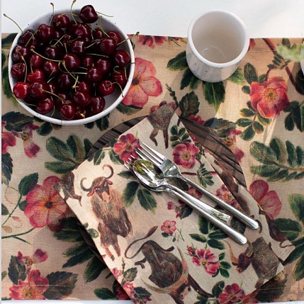 Набор из двух салфеток «Быки», фото 1.