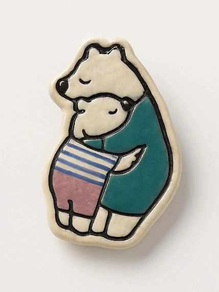 Брошь ручной работы Elizabeth Madar «Объятия», керамика, фото 2.