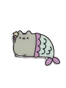 Брошь «Кот Пушин русалка», серый, OKPODOLINS